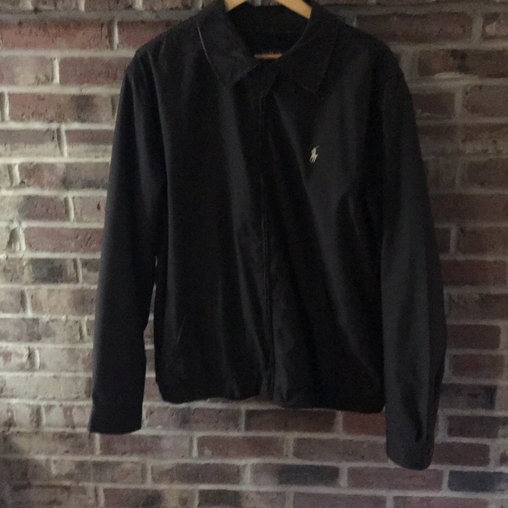 Ralph Lauren Polo Windbreaker Jacket, black xl, very gently used